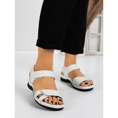 Sandale Dama cu Talpa Joasa 5Q22 WHITE | MEI