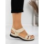 Sandale Dama cu Talpa Joasa 5Q22 BEIGE | MEI