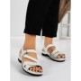 Sandale Dama cu Talpa Joasa 5Q23 WHITE | MEI