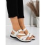 Sandale Dama cu Talpa Joasa 5Q23 WHITE | MEI
