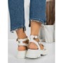 Sandale Dama cu Talpa Joasa 3HXS51 WHITE | MEI