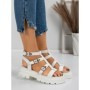 Sandale Dama cu Talpa Joasa 3HXS51 WHITE | MEI