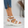 Sandale Dama cu Talpa Joasa 3HXS51 WHITE | MEI