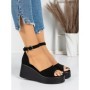 Sandale Dama cu Platforma 5SY17 BLACK | MEI