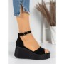 Sandale Dama cu Platforma 5SY17 BLACK | MEI