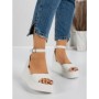 Sandale Dama cu Platforma 5SY17 WHITE | MEI
