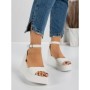 Sandale Dama cu Platforma 5SY17 WHITE | MEI