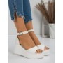 Sandale Dama cu Platforma 5SY17 WHITE | MEI