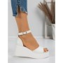 Sandale Dama cu Platforma 5SY17 WHITE | MEI