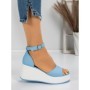 Sandale Dama cu Platforma 5SY17 BLUE | MEI