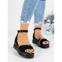 Sandale Dama cu Platforma 5H6 BLACK | MEI