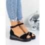 Sandale Dama cu Platforma 5H6 BLACK | MEI