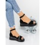 Sandale Dama cu Platforma 5H6 BLACK | MEI
