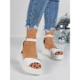 Sandale Dama cu Platforma 5H6 WHITE | MEI