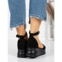 Sandale Dama cu Platforma 5H8 BLACK | MEI