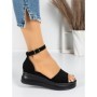 Sandale Dama cu Platforma 5H8 BLACK | MEI