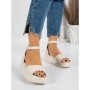 Sandale Dama cu Platforma 5H8 BEIGE | MEI