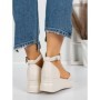 Sandale Dama cu Platforma 5H8 BEIGE | MEI