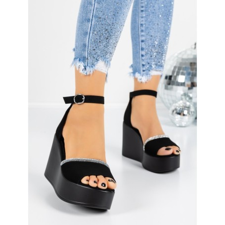 Sandale Dama cu Platforma 5SY16 BLACK | MEI