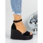 Sandale Dama cu Platforma 5SY16 BLACK | MEI