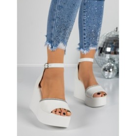 Sandale Dama cu Platforma 5SY16 WHITE | MEI