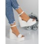 Sandale Dama cu Platforma 5SY16 WHITE | MEI