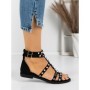 Sandale Dama cu Talpa Joasa 5HXS1 BLACK | MEI