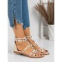 Sandale Dama cu Talpa Joasa 5HXS1 BEIGE | MEI