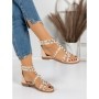 Sandale Dama cu Talpa Joasa 5HXS1 BEIGE | MEI