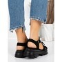 Sandale Dama cu Platforma 5HXS10 BLACK | MEI