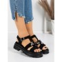 Sandale Dama cu Platforma 5HXS10 BLACK | MEI