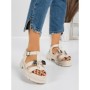 Sandale Dama cu Platforma 5HXS10 BEIGE | MEI