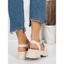 Sandale Dama cu Platforma 5HXS10 BEIGE | MEI