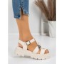 Sandale Dama cu Platforma 5HXS10 BEIGE | MEI