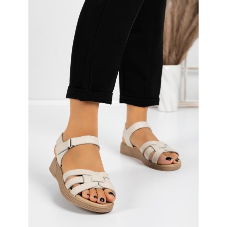 Sandale Dama cu Talpa Joasa A01 BEIGE | MEI