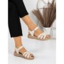 Sandale Dama cu Talpa Joasa A01 BEIGE | MEI