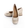 Pantofi cu Toc Gros 508-13 CREAM | ADVANCER
