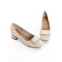 Pantofi cu Toc Gros 508-13 CREAM | ADVANCER