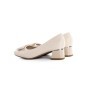 Pantofi cu Toc Gros 508-13 CREAM | ADVANCER