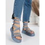Sandale Dama cu Talpa Joasa 5HXS9 BLUE | MEI