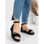 Sandale Dama cu Talpa Joasa 3GZ68 BLACK | MEI