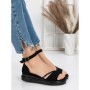 Sandale Dama cu Talpa Joasa 3GZ68 BLACK | MEI