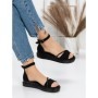 Sandale Dama cu Talpa Joasa 3GZ68 BLACK | MEI