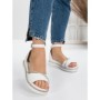 Sandale Dama cu Talpa Joasa 3GZ68 WHITE | MEI