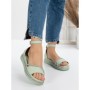 Sandale Dama cu Talpa Joasa 3GZ68 GREEN | MEI