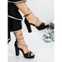 Sandale Dama cu Toc si Platforma 3XKK113 BLACK | MEI