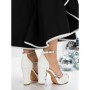 Sandale Dama cu Toc si Platforma 3XKK113 WHITE | MEI