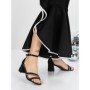 Sandale Dama cu Toc Gros 3YXD90 BLACK | MEI