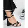 Sandale Dama cu Toc Gros 3YXD90 BLACK | MEI