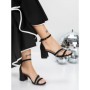 Sandale Dama cu Toc Gros 3YXD90 BLACK | MEI
